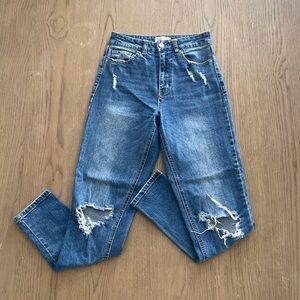 Tinsel Distressed Denim - High Waist & Stretchy